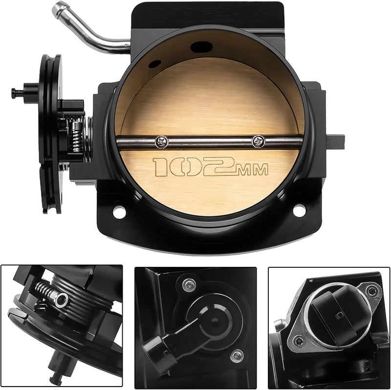 Endxedo مجموعة جسم الخانق LS 102MM مع مستشعر موضع الخانق و IAC لـ LS1 LS2 LS3 LS6 LS7 LSX ألمنيوم أسود - Image 4